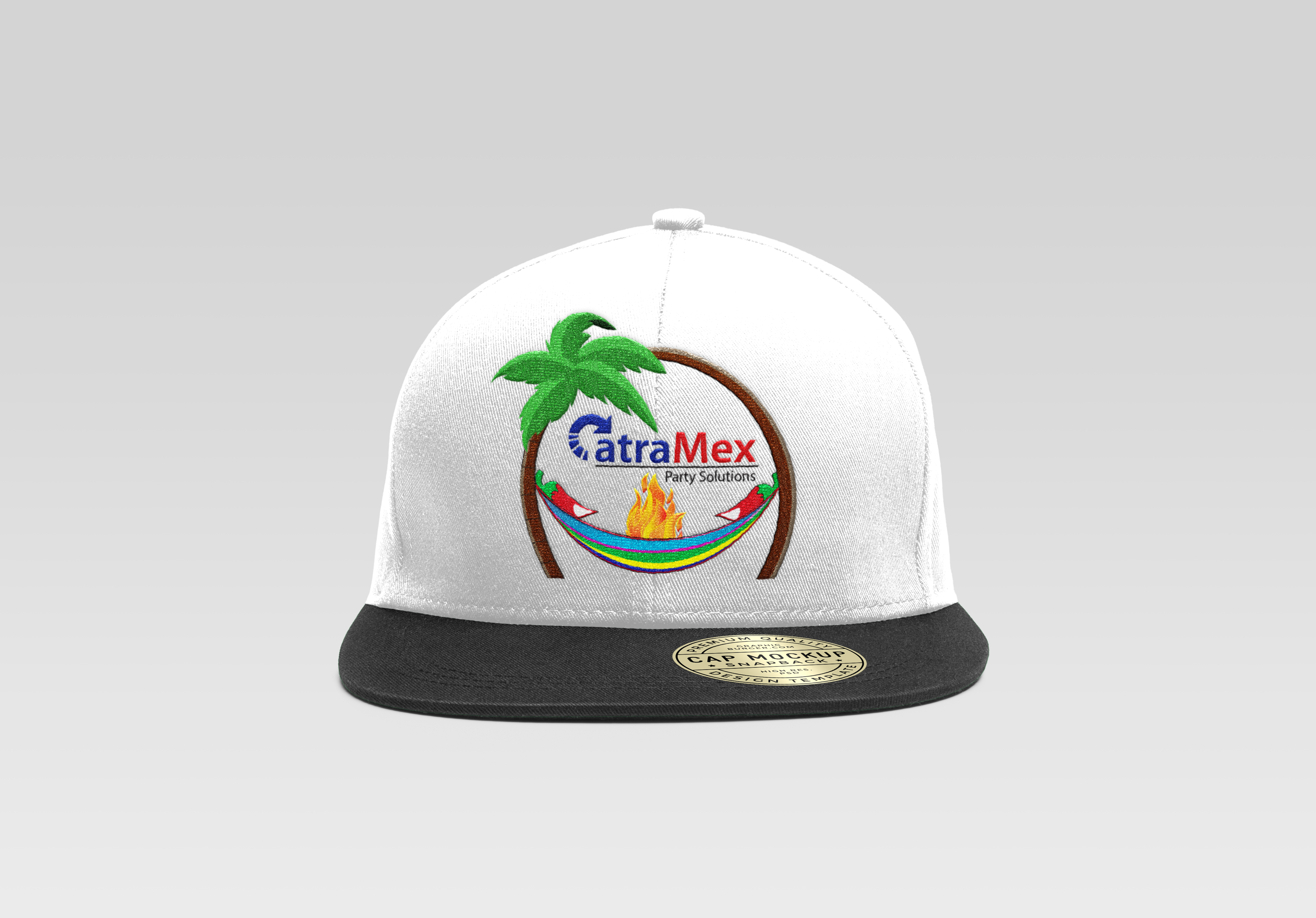 CatraMex palm logo DJ hat print design.